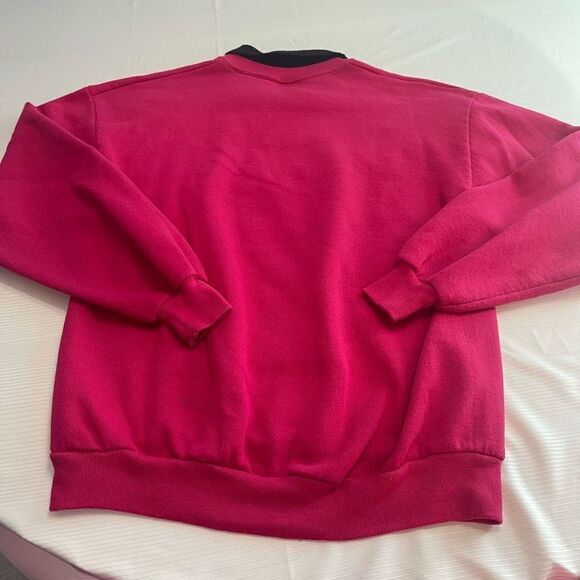 Jerzees Vintage 90s Granny Core Cottage Core Quilt Sweatshirt Size Large - Picture 3 of 9